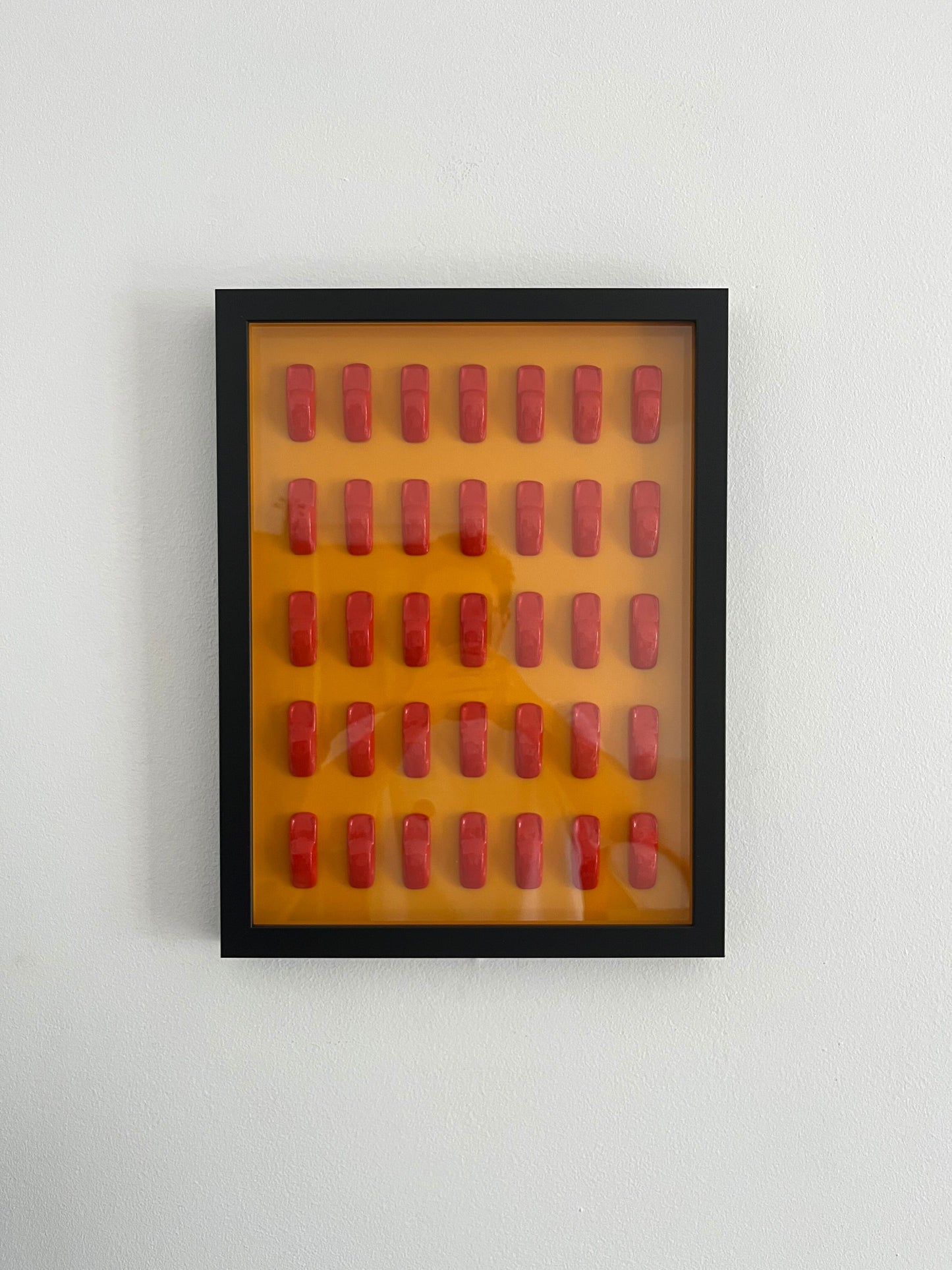 Porsche 911 Art | Blood Orange on Signal Yellow | 30x40cm