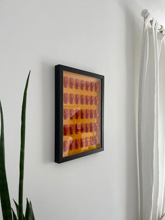 Porsche 911 Art | Blood Orange on Signal Yellow | 30x40cm