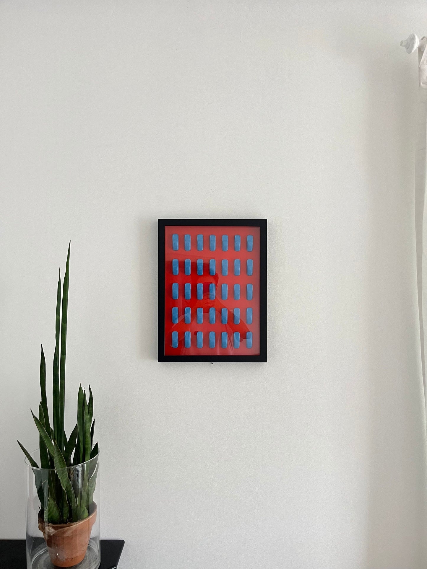 Porsche 911 Art | Pastel Blue on Blood Orange | 30x40cm